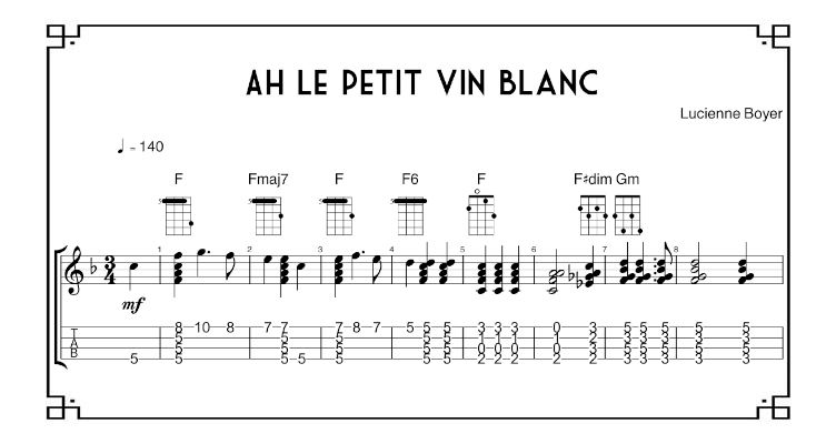 Ah le petit vin blanc – Ukulele Potato